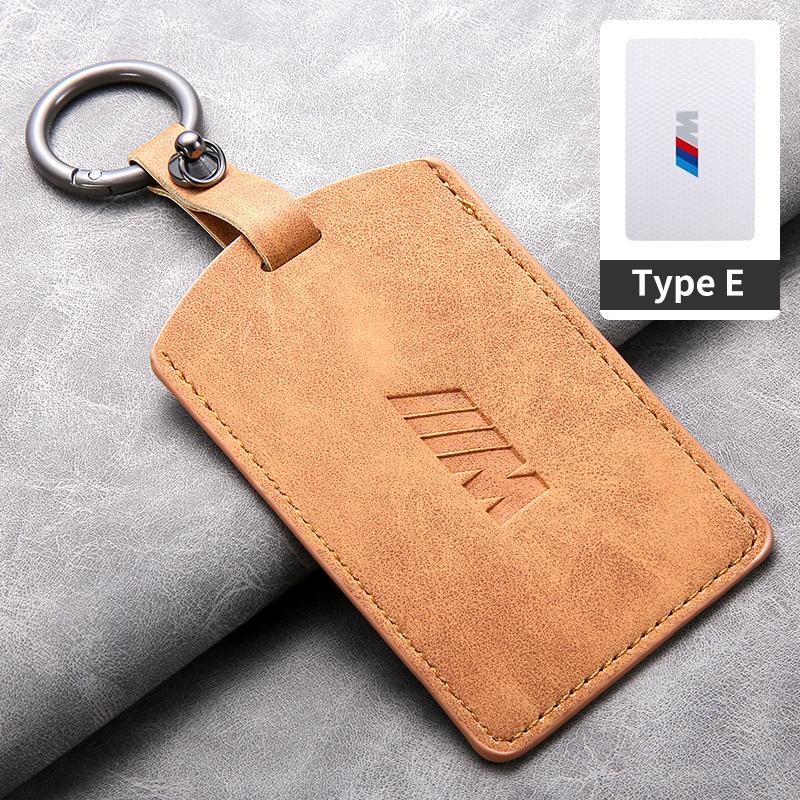 AAAQJ1 Suede Leather Car Smart NFC Card Key Case Fob Cover Shell Auto Keychain Accessories For BMW M 3 5 7 Series X1 X3 X5 X6 X7 535le