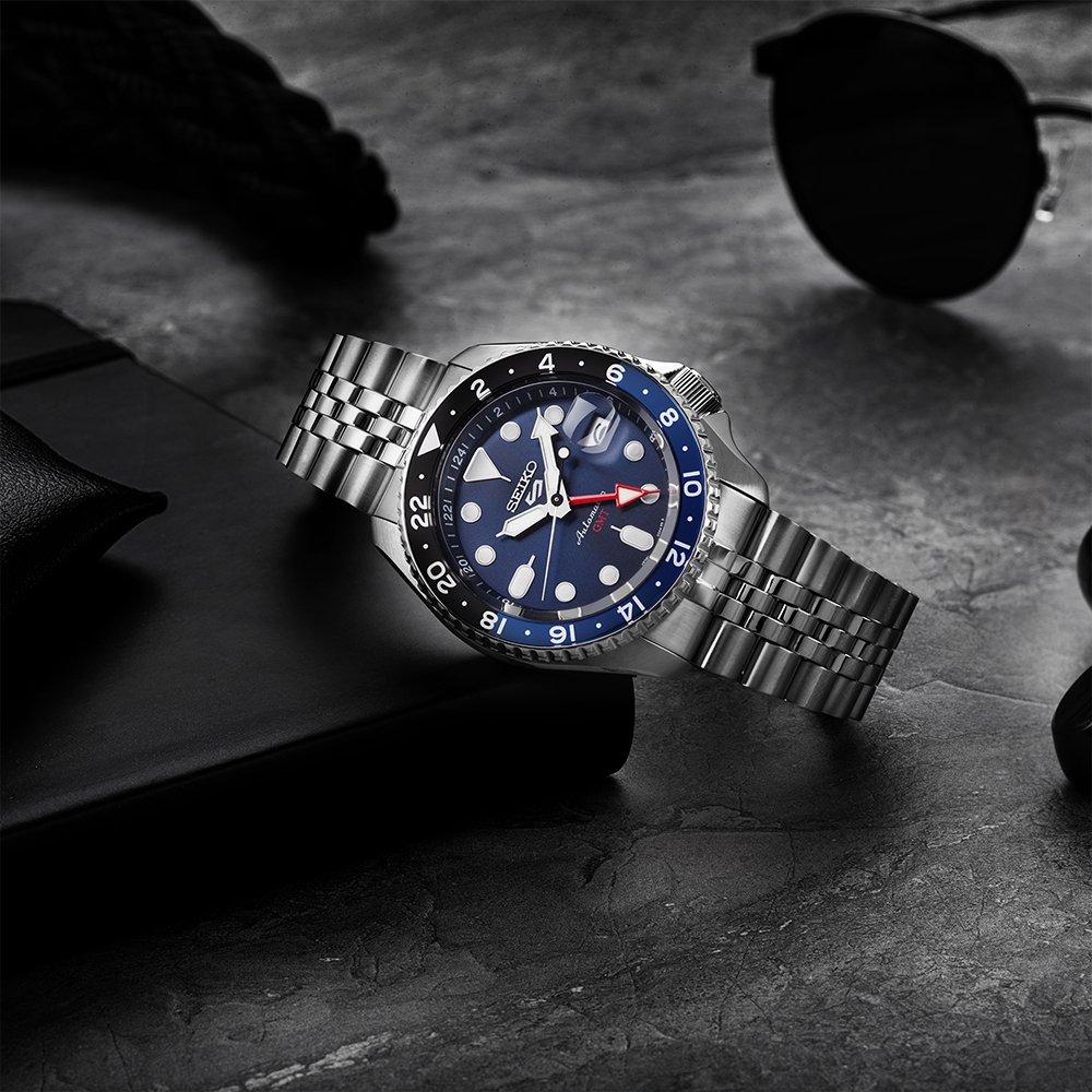 Seiko 5 Sports SSK003K1 Blueberry GMT SKX Automatyczny męski zegarek