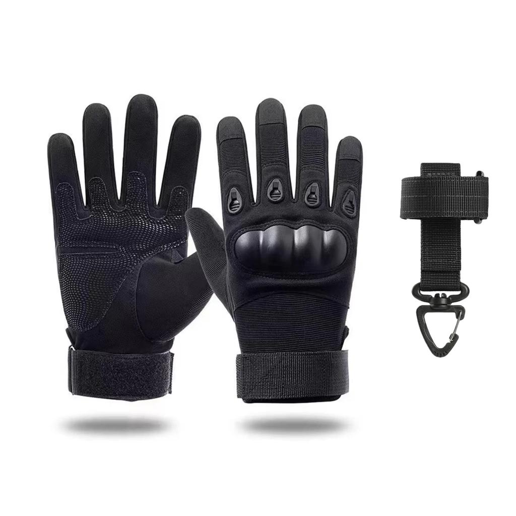 Gants tactiques militaires d'extérieur pour hommes, avec clip pour gants, pour le sport, le tir, la chasse, l'airsoft, la moto, le cyclisme