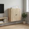 Wall Mounted Cabinet In Sonoma Oak Finish 59 X 31 X 60 Cm Engineered Wood
