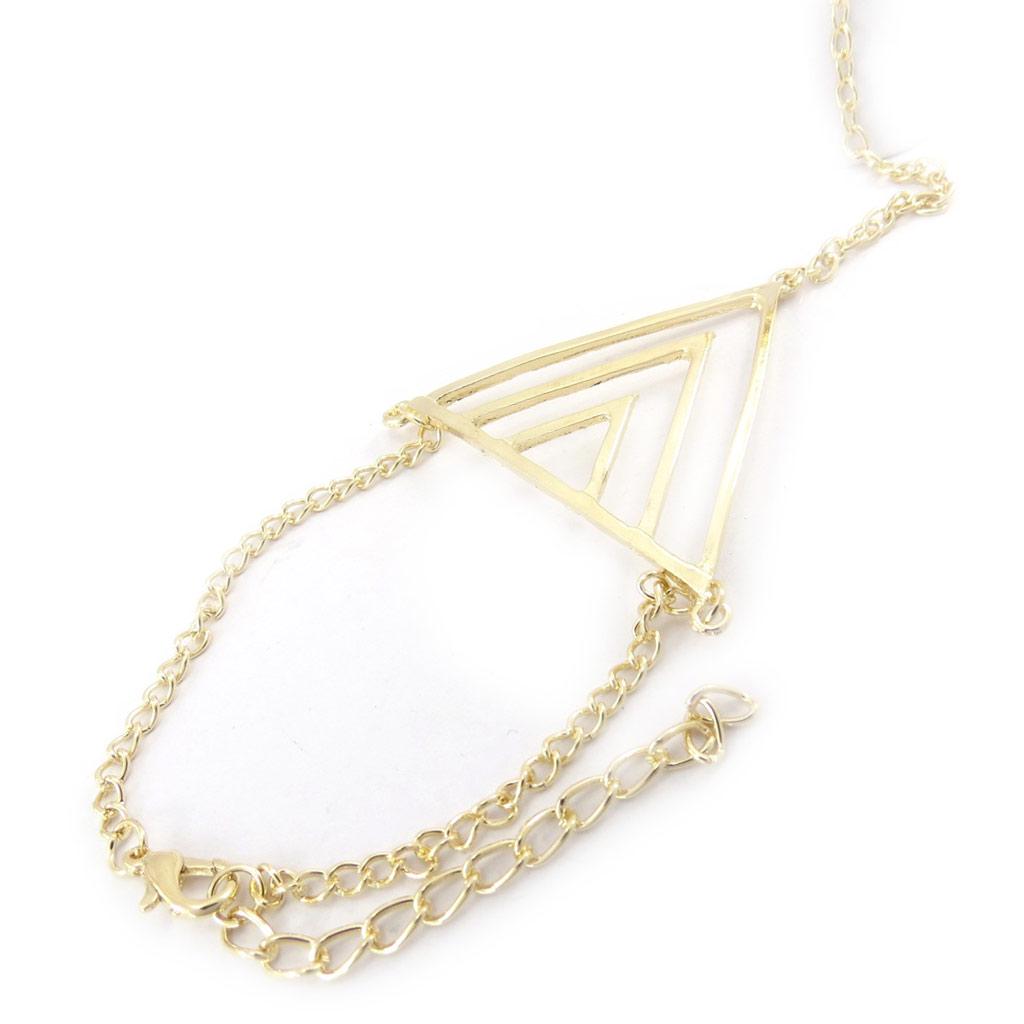 Les Trésors De Lily [J9203] - Gold 'Choreography' Ring Bracelet