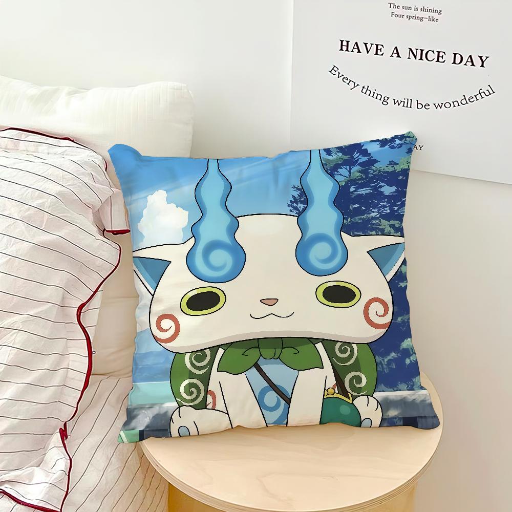 cute cartoon game anime Yo kai w-Watch Komasan Comfortable soft Pillow Case for Sofa Living Room Home Decor Protective Covers