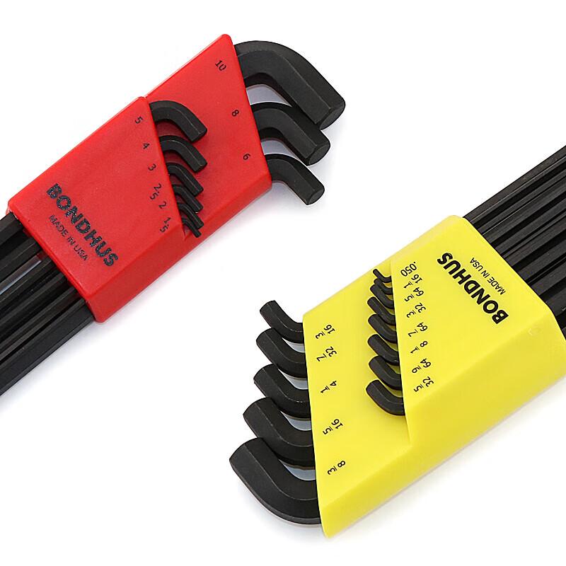 BONDHUS Imperial Short Arm Hex Key Set