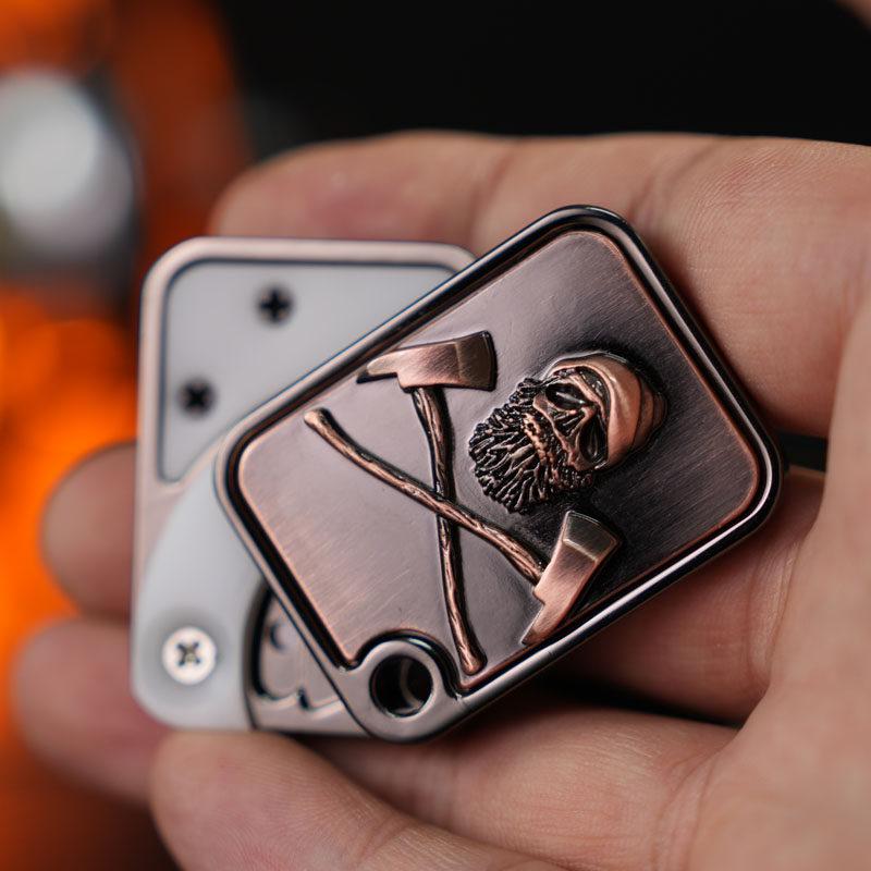 Magnetic Push Coin Fidget Mechanical Slider Metal Ratchet Wheel Pushing Card EDC Stress Relief Sensory Toy Adults Anti Anxiety