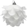 White Glitter Foam Balls Hanging Flower Petal Ball Ornaments for Xmas Tree Decoration