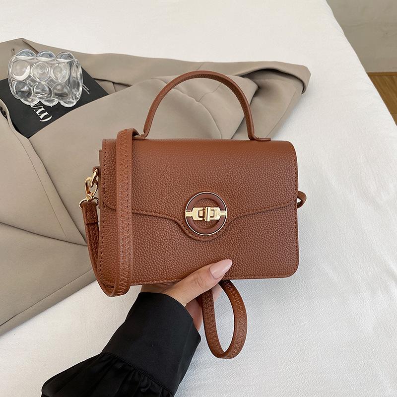 Stylish Simple Fashion Casual Portable Small Square Bag Women's 2025 Autumn New Trend Commuter Messenger Shoulder Bag