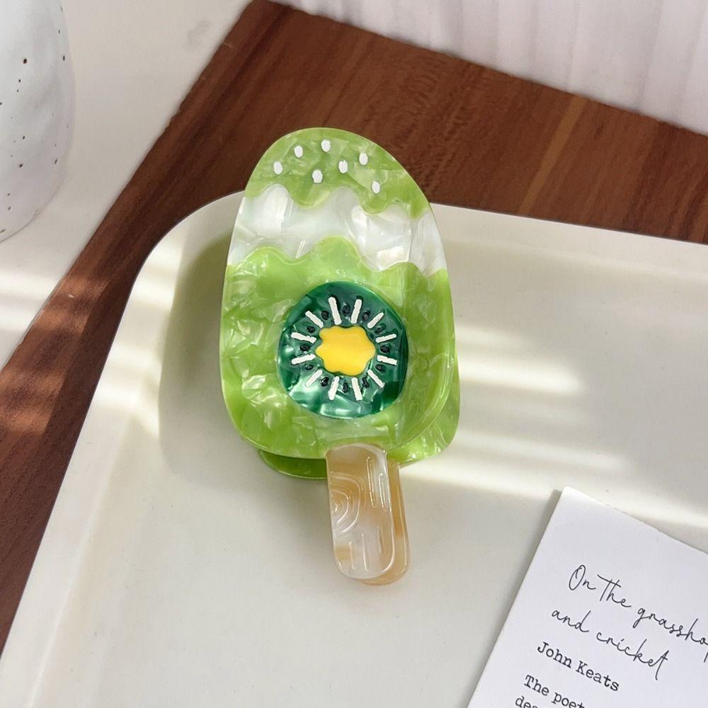 Sweet Fruit Series Hair Claw Cute Delicious Food Claw Clip Ice Cream Shark Clip  Female