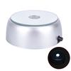 1Pc 4 Leds Luminous Base Light  Glass Display Colorful Round Stand Base
