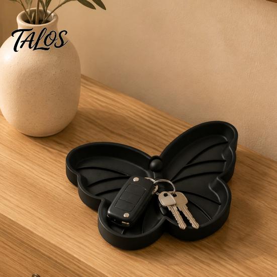 Ceramic Ring Holder Cute Butterfly Jewelry Tray, Vanity Dish for Earrings Necklaces Keys, Exquisite Organizer Elegant Desktop Bedroom Entryway,