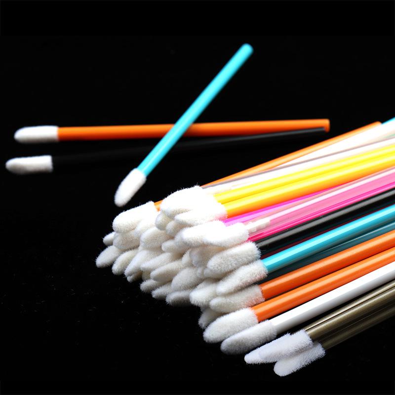 50 Pcs Disposable Hollow Lip Brush Soft Lipstick Mascara Wands Applicators Eyelash Cleaner Cosmetic Brushes Women Make Up Tools