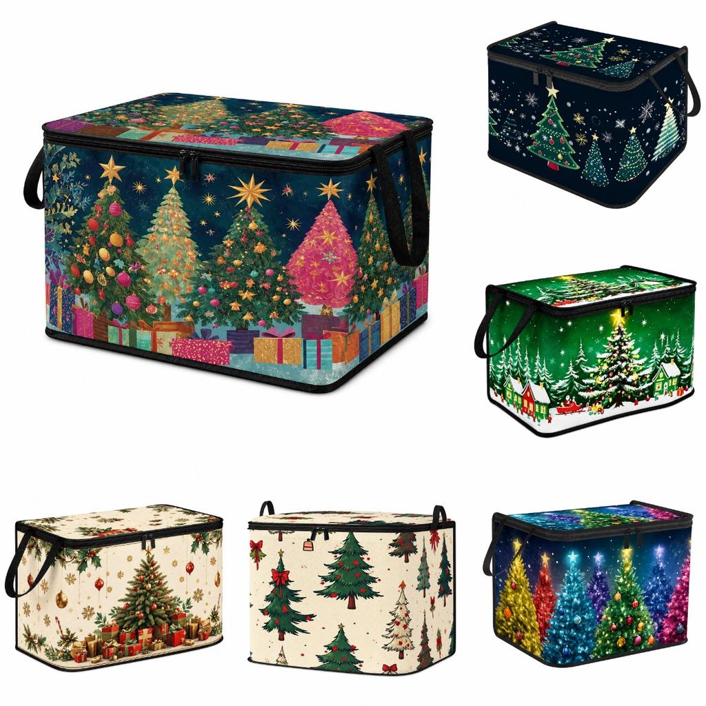 Christmas Printed Storage Box 35 for Holiday Decor and Home Organization