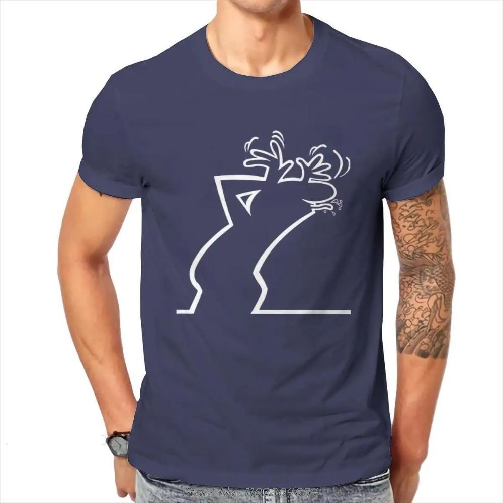 La Linea The Line Osvaldo Cavandoli TV Top Men's Happy Fashion T-shirt Summer Street Round Neck Casual Camisetas T-shirt