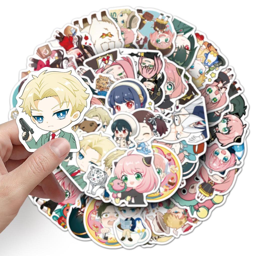 50-Piece Spy X Family Anime Stickers Set: Anya, Waterproof, Perfect for Thermos Cups & Tablets