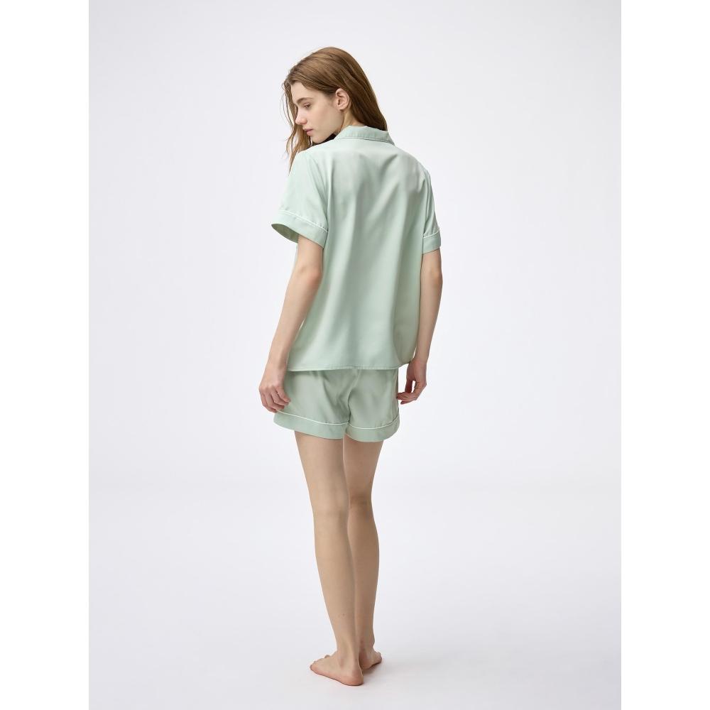 GU by Uniqlo Satin Pyjama Kurzarm Shorts 