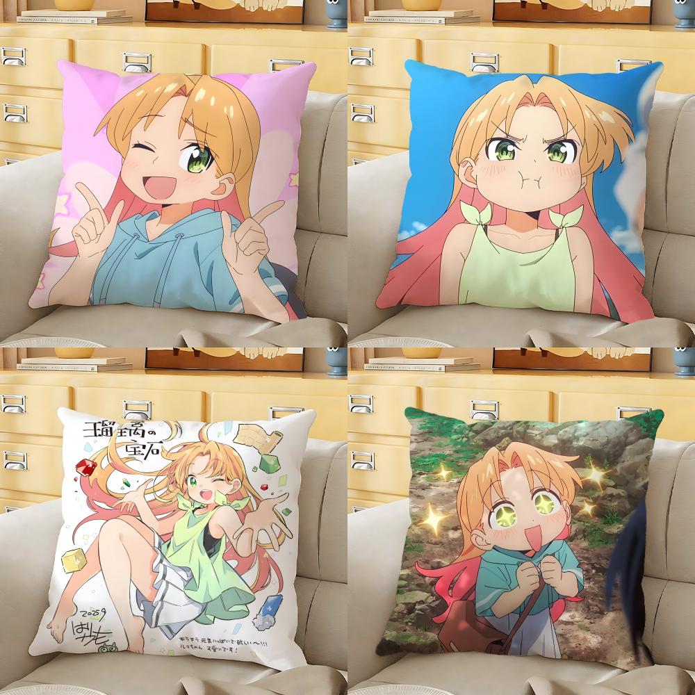 Cute Ruri Rocks Cushion Cover Soft Durable Reversible Pillow Cover Home Car MultiScene Daily Comfort Pillowcase