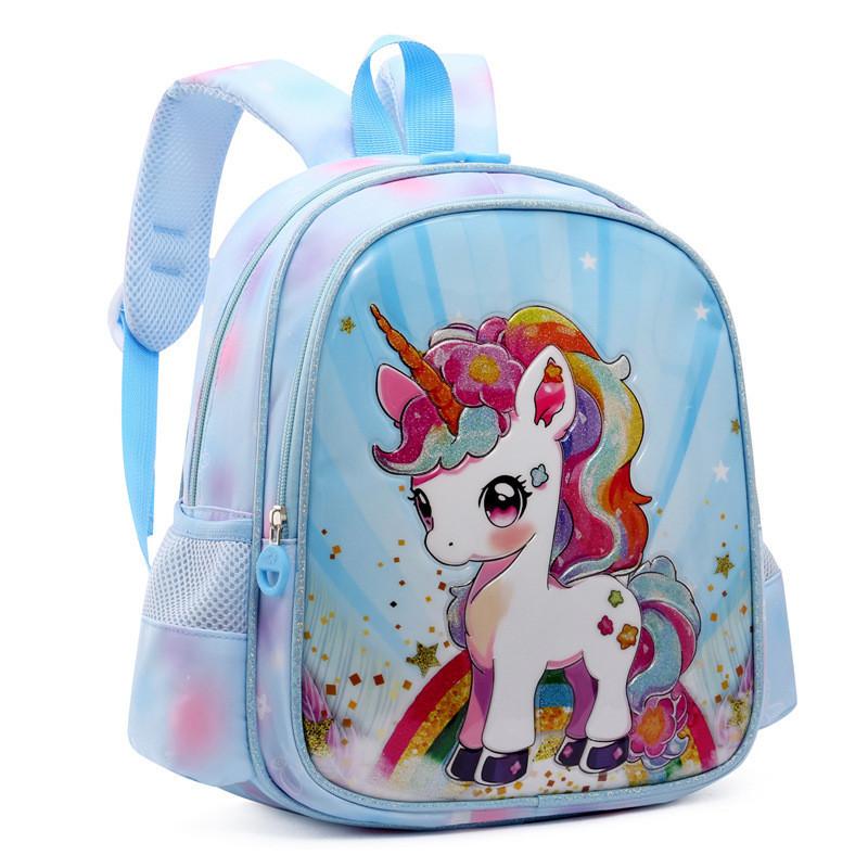 Cute Cartoon Unicorn Kids Backpack Breathable Oxford Cloth Lightweight School Bag