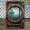 Vintage Steampunk Ship Wall Decor Metal Poster 20x30cm for Cafe