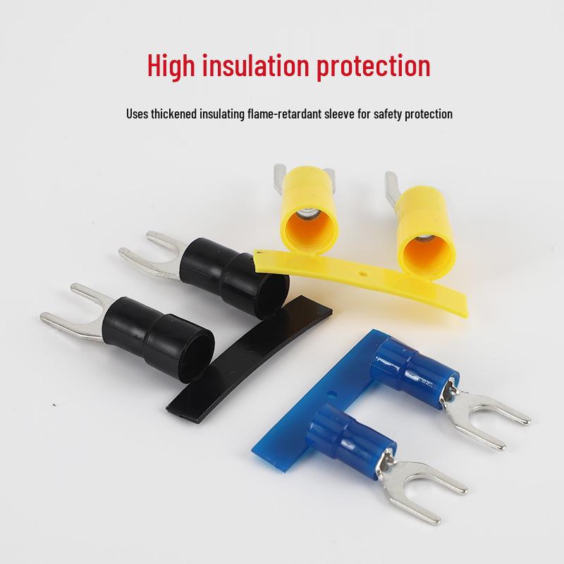 KT Keshitong Nylon Fork Terminal SNY1.25/2/3.5/5.5 with Copper Nose - National Standard Cold-Pressed Terminal
