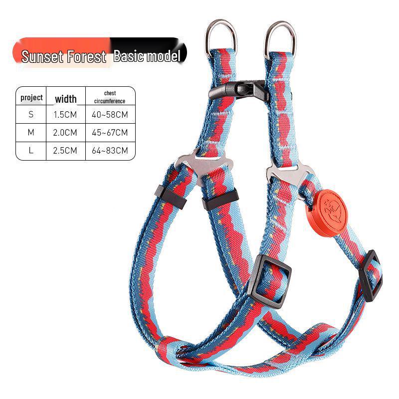 Compact Adjustable Dog Harness and Leash: Durable, Comfortable, Polyester, Convenient for Walking