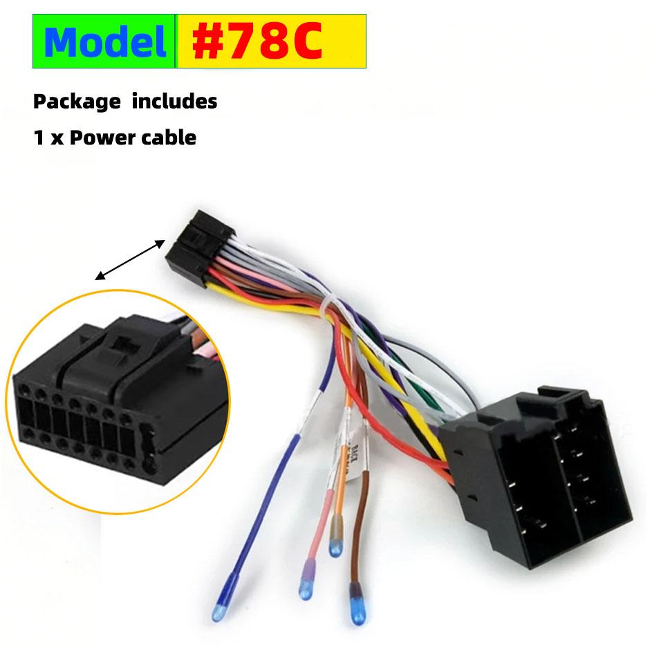 16Pin To ISO Wiring Harness Adapter 16P Plug ISO Connector Conversion Cable Universal Accessories Wire for DIN Screen Car Radio