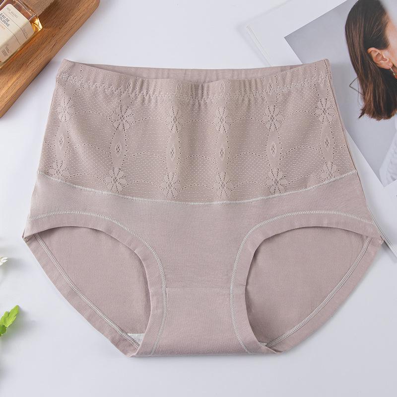 Plus Size High Waist Cotton Briefs for Middle-aged & Elderly Women - Breathable Tummy Control
