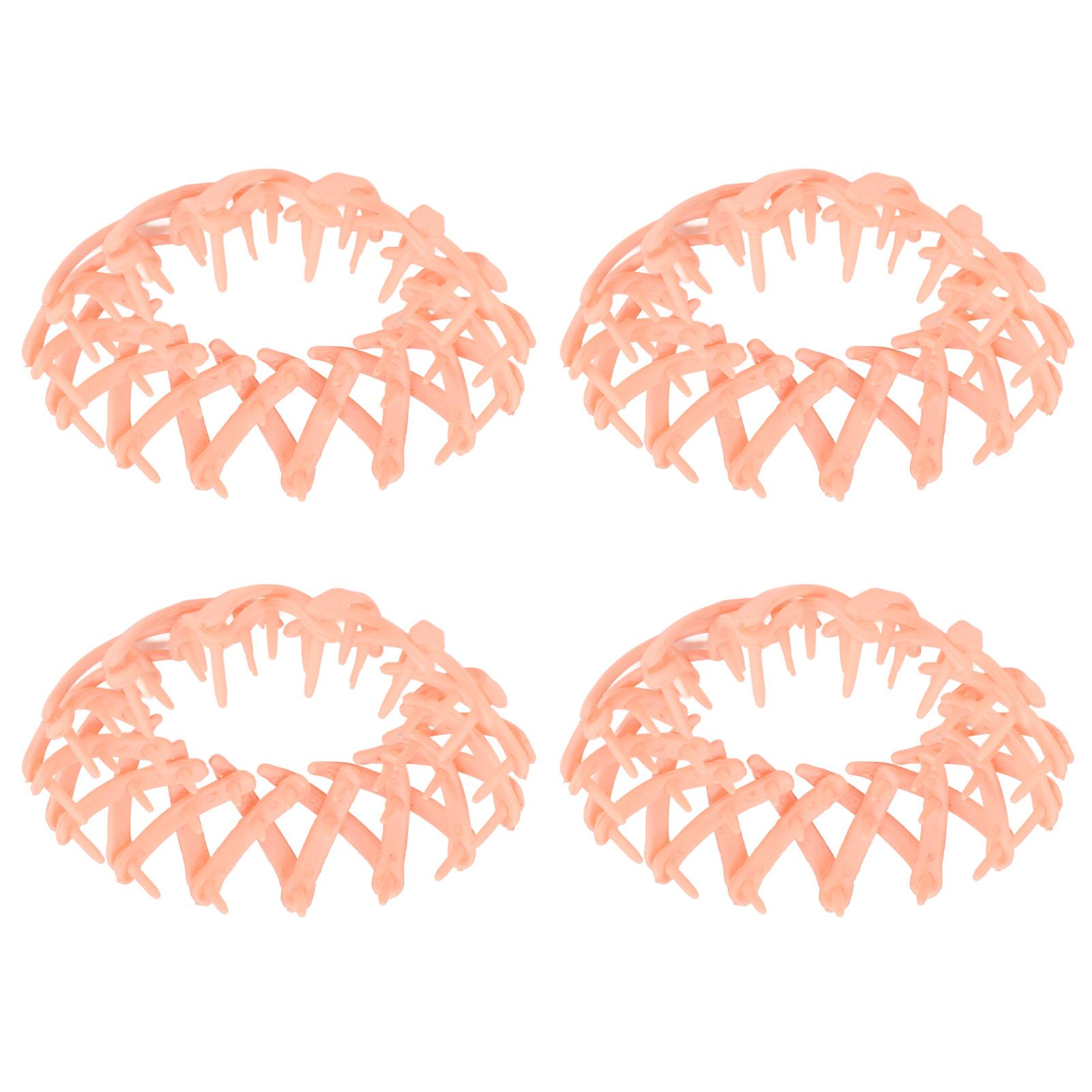 

4pcs Bird Nest Hair Clip Simple Retractable Glossy Hair Bun Clip Hair Claw Clips for Women and