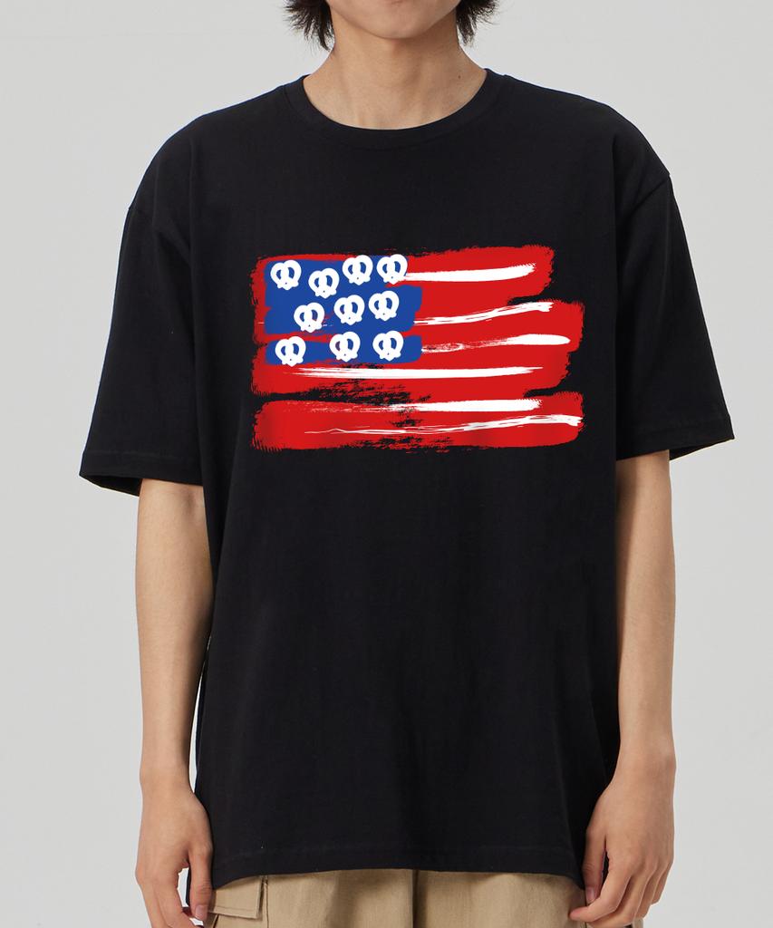 BY.L Pretzel Flag Short Sleeve T-Shirt Black
