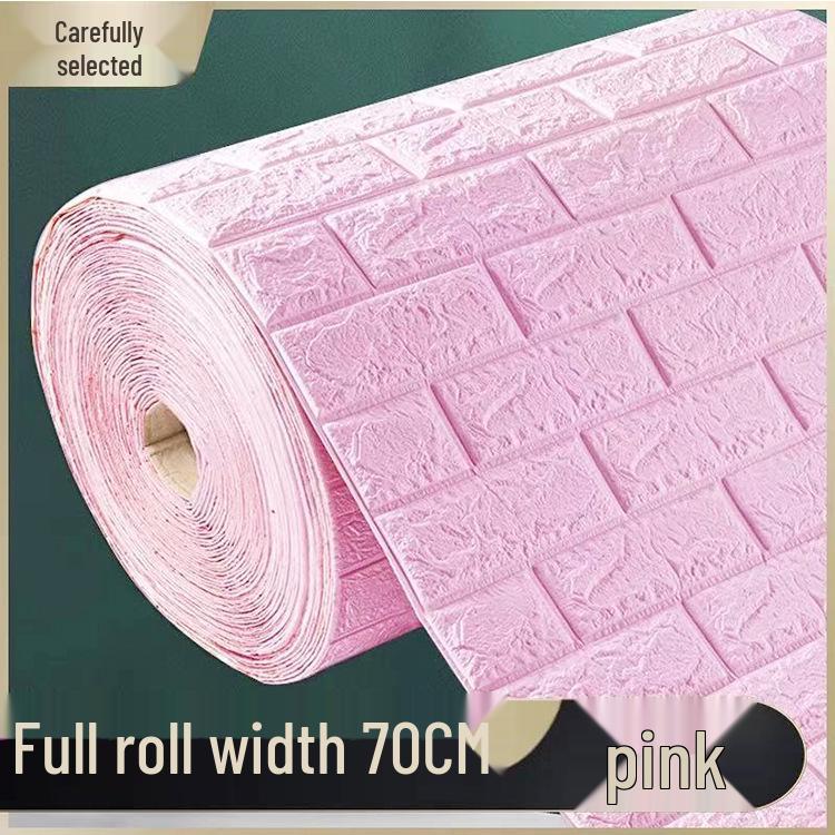 3D White Self-Adhesive Brick Pattern Foam Wallpaper - Large Seamless Decorative Stickers