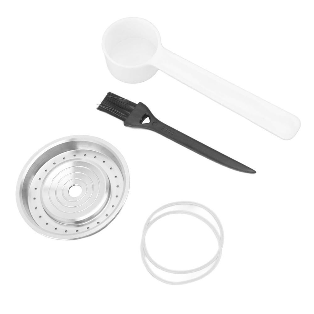 Rubber Rings Refillable Coffee Pod Cover 304 Stainless Steel Stainless Steel Lid Home Use