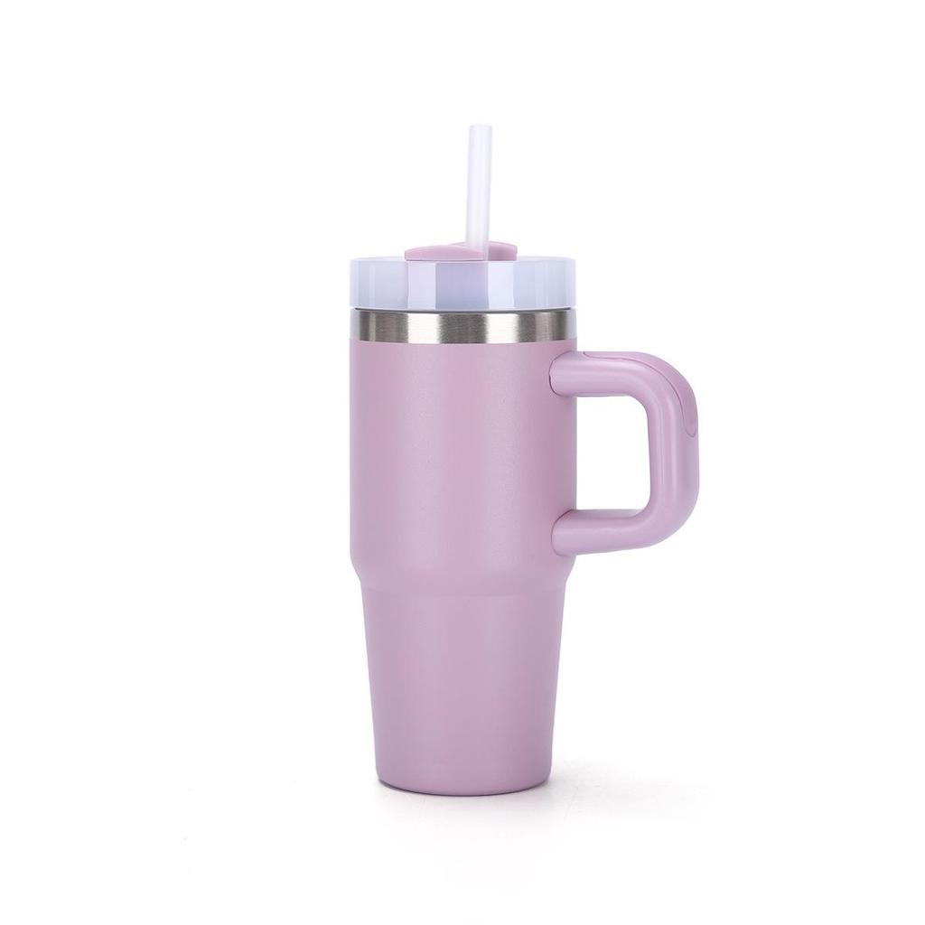 14oz Insulated Stainless Steel Tumbler with Handle for Outdoor Sports and Vehicles