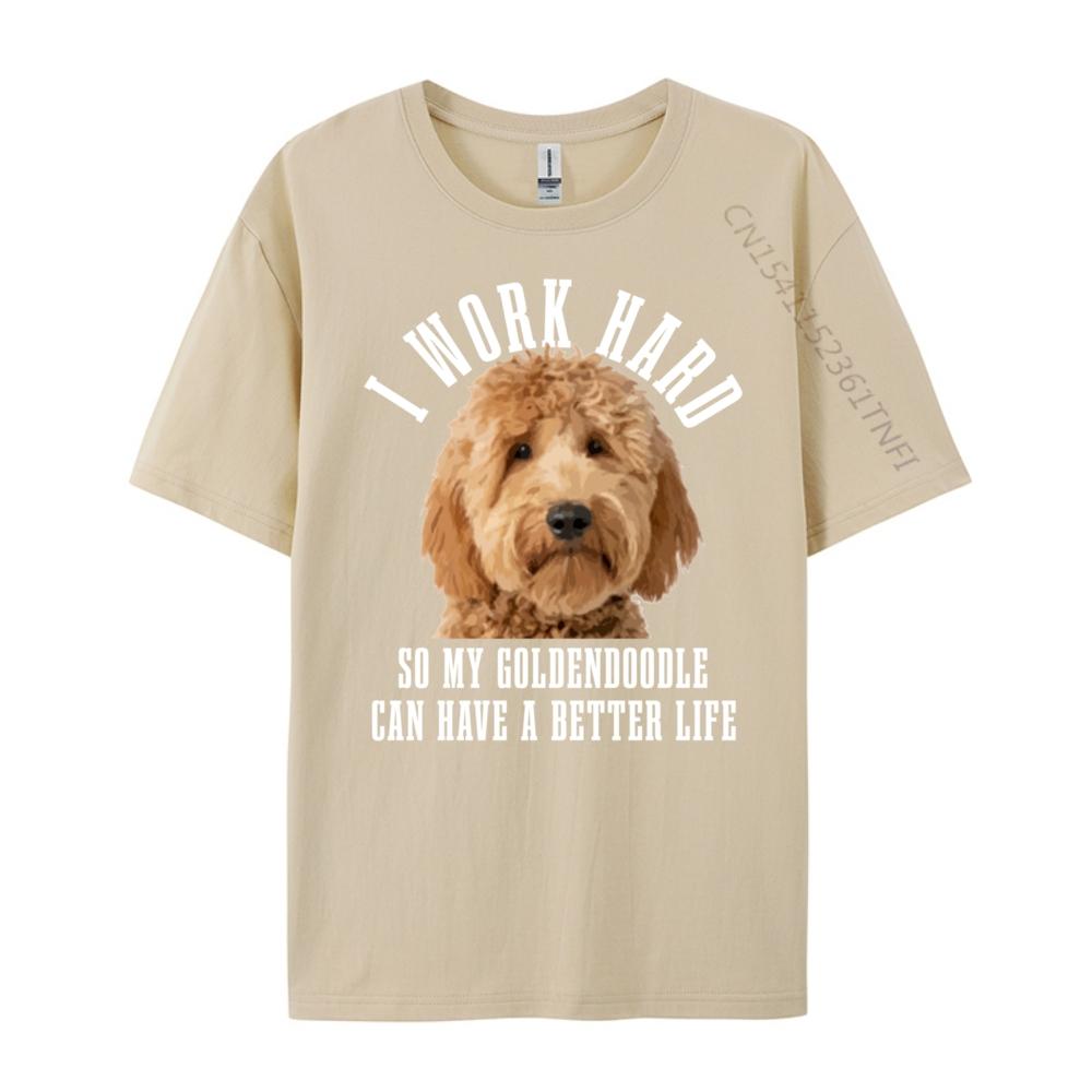 Goldendoodle Mom Doodle Dog Dad Designer T Shirt Luxury TShirt Big And Tall Graphic Tee Original Mens TShirts Creative