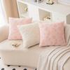 45x45CM Nordic Cute Pink Flower Embroidered Throw Pillow Cover Waist Cushion Cover Decor Home Decorative Pillowcase
