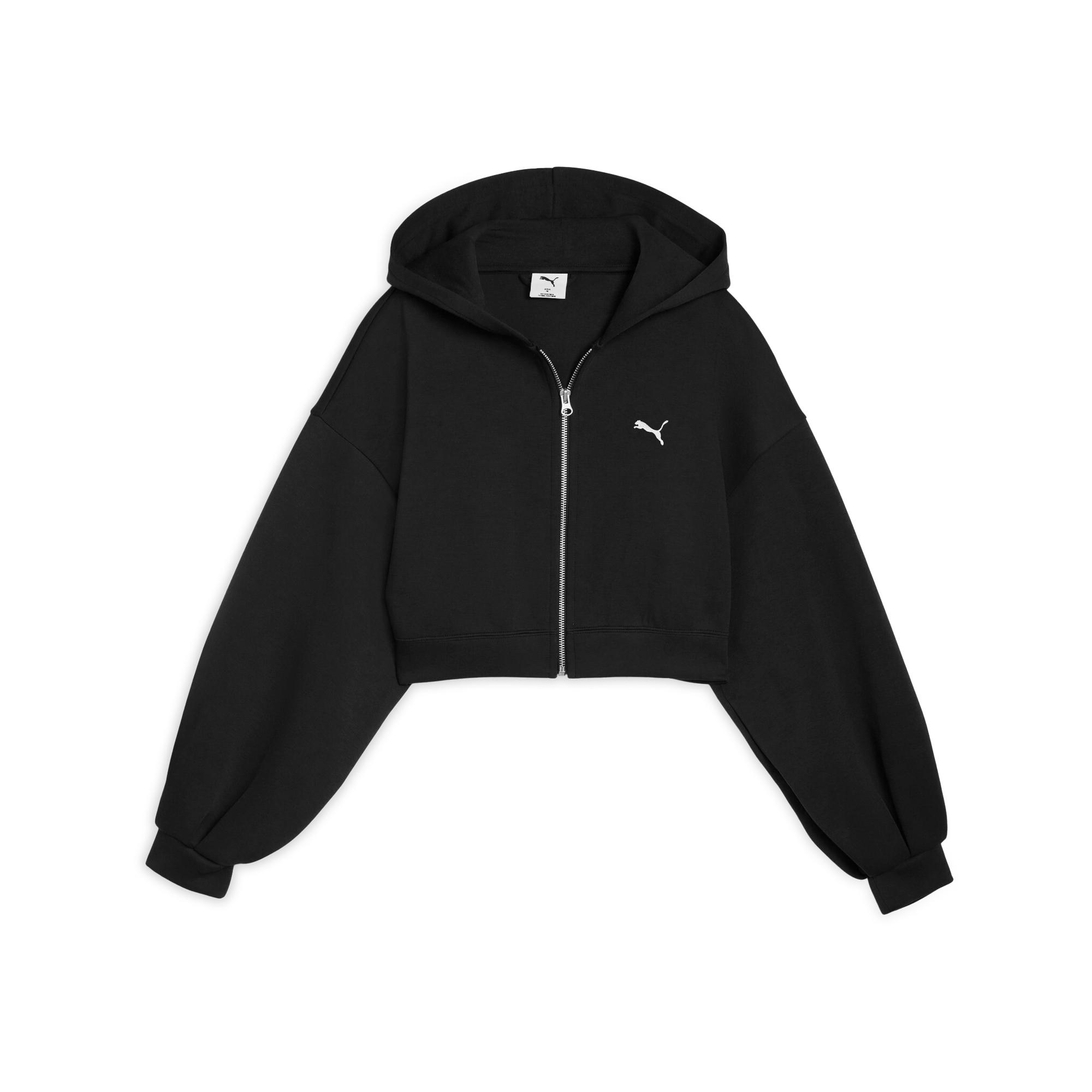 

Puma Ess Wardrobe Cropped Fz Vintage Loose Comfortable Short Hooded Long Sleeve Jacket Women jackets 635073-01 L