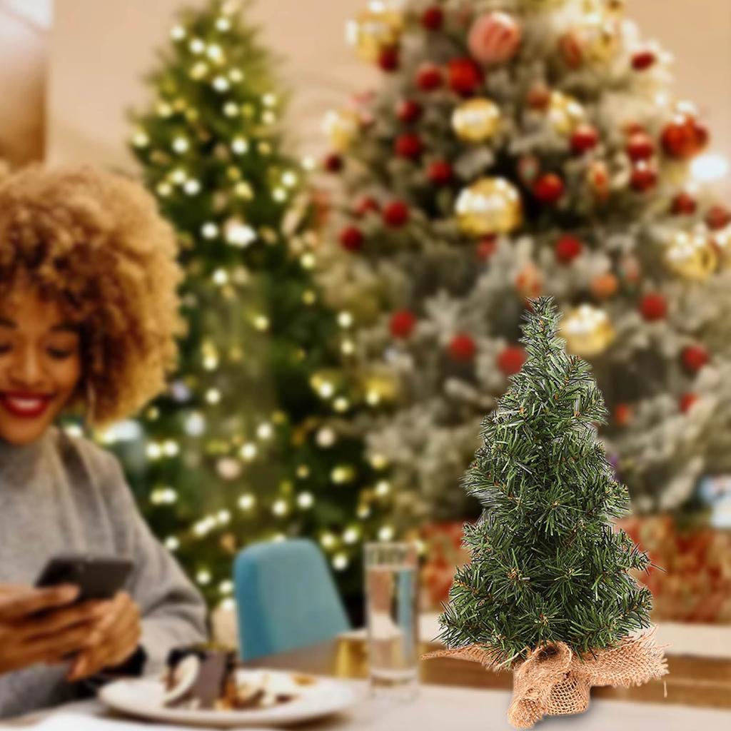 30cm Mini Christmas Tree Decoration Xmas Tree Desktop Ornaments Artificial Pine Tree Plants Bonsai For Home Decor New Year Gifts