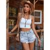 Plus Size Ripped Street Style Denim Shorts for Women