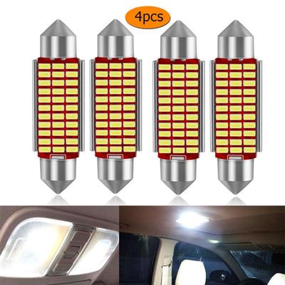4ks C5W LED interiérové ​​světlo auta Canbus Festoon 31mm 36mm 39mm 42mm LED žárovky 6000K Bílá kopulovité světlo na čtení Automatická lampa