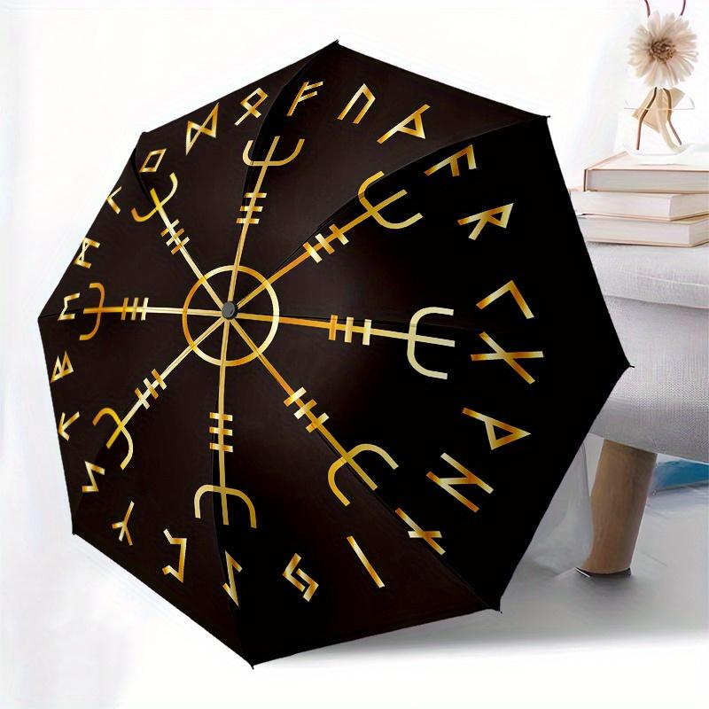 Viking Vegvisir Compass Norse Symbol Golden Sticker Decal for Laptops, Cars, And Windows, Measuring 12.7cm X 12.7cm. Also Avai