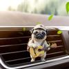 Désodorisant de Voiture Acrylique Clip d'Aération Chien Décoratif Parfum de Voiture Clip Climatiseur Voiture Anti-Rouille Chien Adore Cadeau Accessoires Intérieur d'Aération Auto