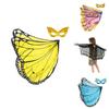 Children's Halloween Costume Butterfly Wings Shawl With Mask For Boys And Girls