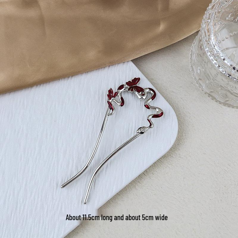 Elegant Pearl U-shaped Hairpin for Women - New Chinese Style Updo Accessory 2025