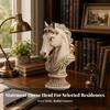Horse Head Bust European-Style Statue Tan for Entryway