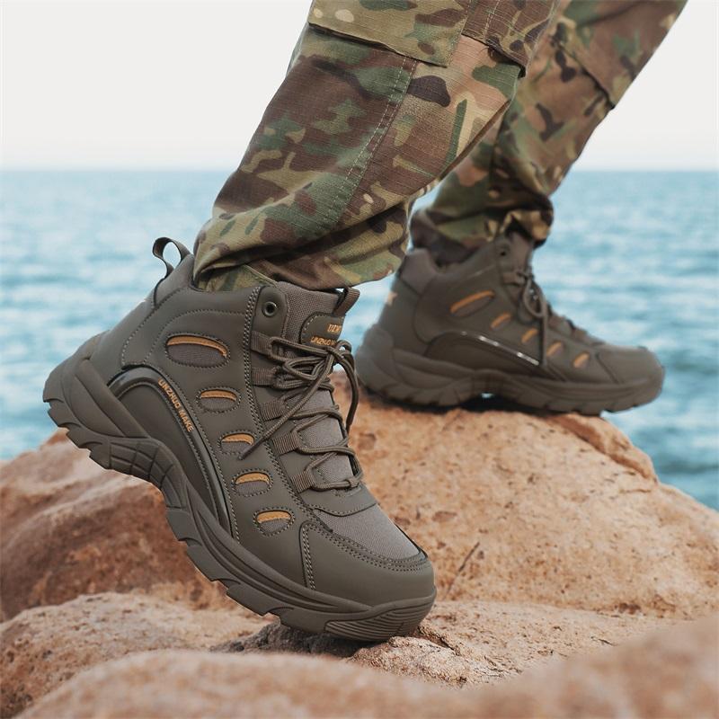 Fashion Fashion Mens Boots Winter Short Boots Outdoor Men Hiking Boots Autumn Sneakers Light Non-slip Men Desert Boots Ankle Boots Black