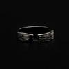 Minimalist Black Oxidized Geometric Ring With Eight-Point Star Design Adjustable Unisex Couple Jewelry