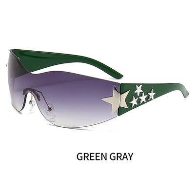 Moda Y2k Gwiazdy Sportu Punk Jednoczęściowe Gogle Okulary Luksusowe Okulary Przeciwsłoneczne Gwiazda Okulary Uv400 Damskie Okulary Projektanta