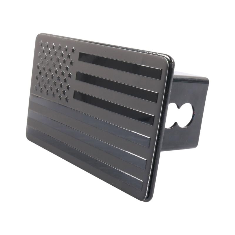 2 Inch Trailer Hitch Receiver Cover Anti Theft Locking Kit With American Flag Design And Noise Reducing Foam Rings For T