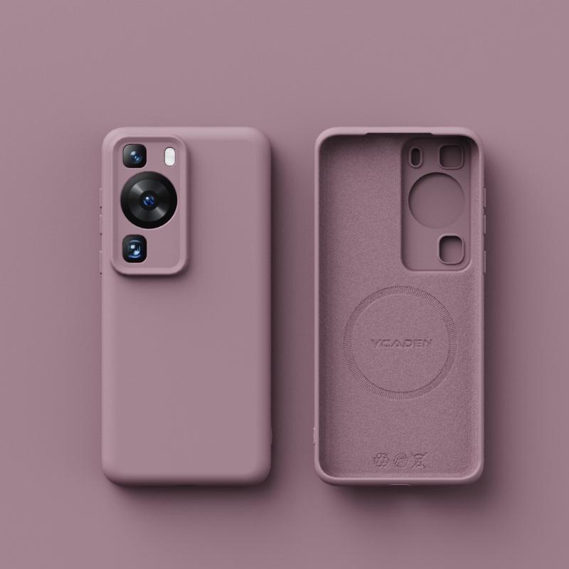 For Wireless Charging Magsafe Soft Liquid Silicone Phone Case For Huawei P60 P50 P40 Pro Magnetic Slim Skin Protection Cover