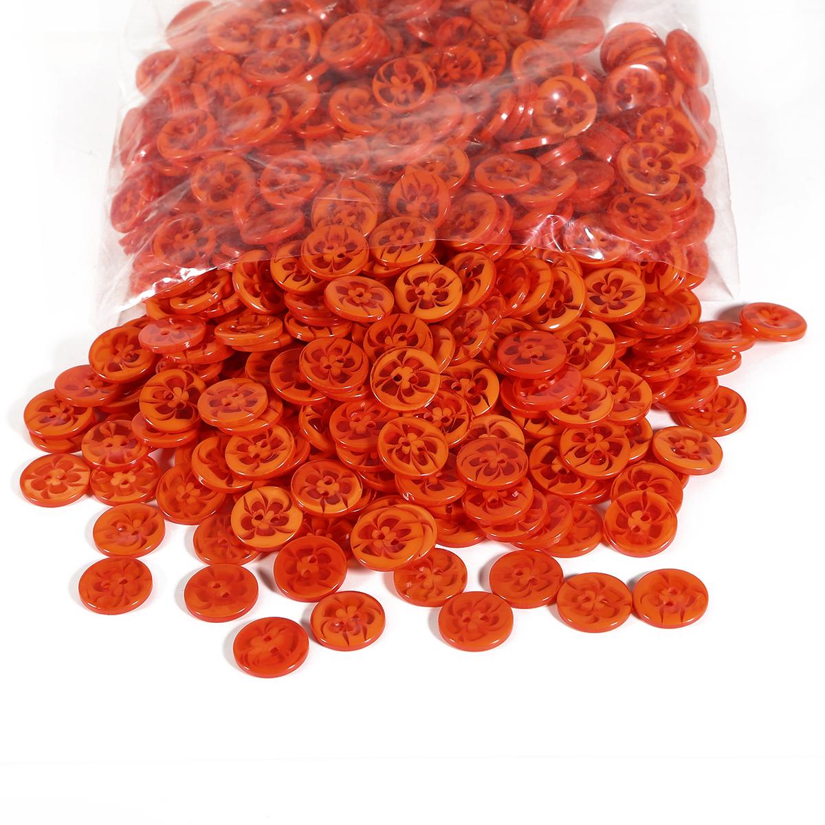 

100 шт., прозрачные разноцветные пуговицы в форме цветов, красивые пуговицы из окрашенной смолы, пальто, ботинки, аксессуары для шитья, украшения, пуговицы оранжевый
