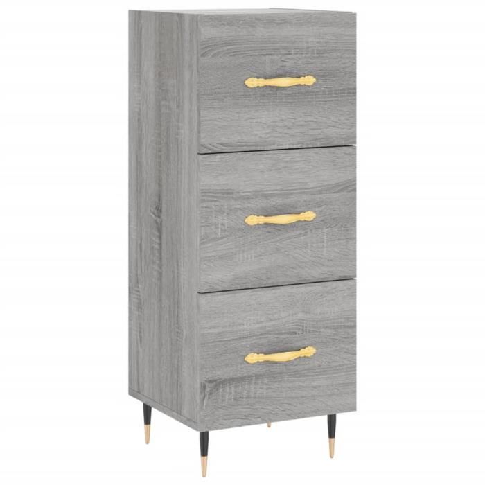 VidaXL Buffet Sonoma Grey 34.5x34x90 Cm Engineered Wood 828586