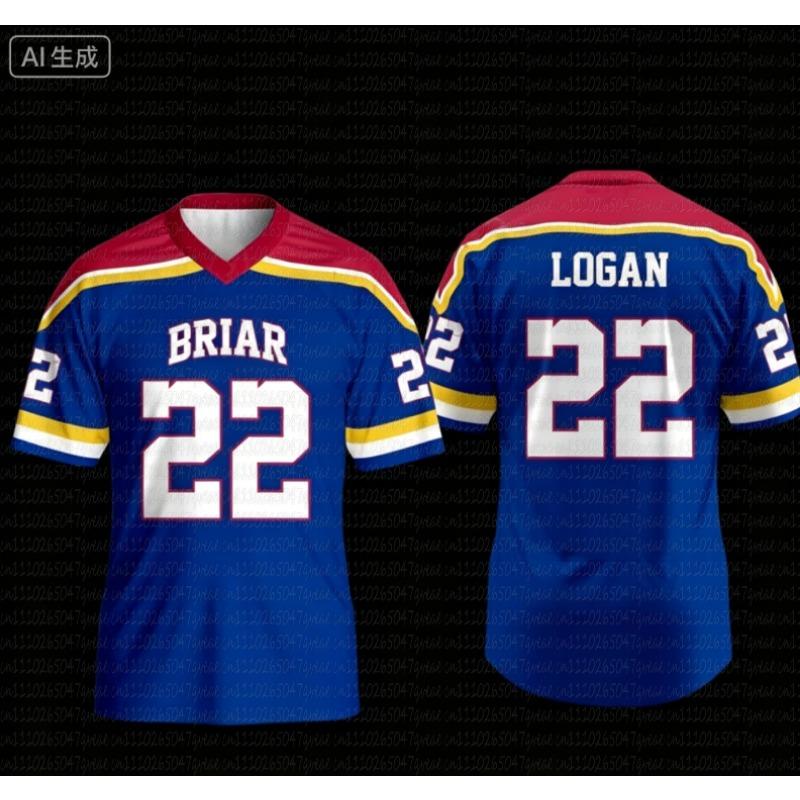 Off Campus Briar University Jersey Graham 44 22 DI LAURENTIS 66 Tucker46 T-shirt V-neck Short Sleeve Men Women Hockey Jersey Top