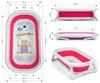 MILLY MALLY Folding Bathtub Aqua Pink